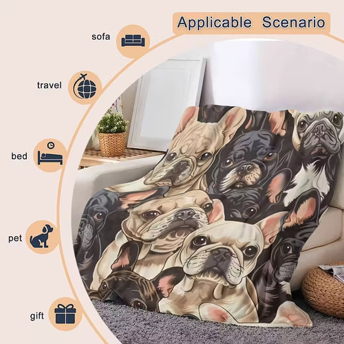 Grande coperta bulldog - grande,
