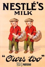 Poster Manifesto Locandina Pubblicità  Latte Cioccolato Nestlè Stampa 40x60 Cm.