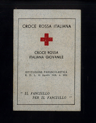 Croce rossa italiana tessera - rossa,
