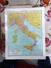 Cartina Geografica Italia Politica E Fisica Fronte Retro Misura Foglio 29x37 Cm