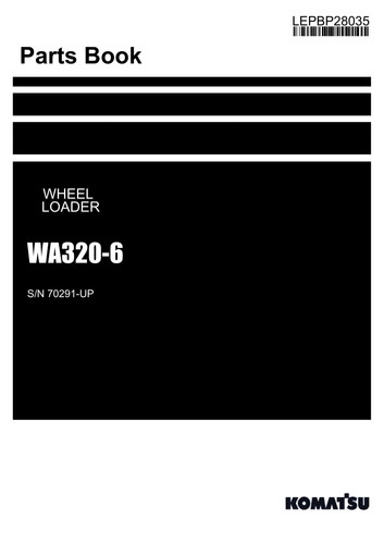 Komatsu wa320 manuale - komatsu, wa320-6