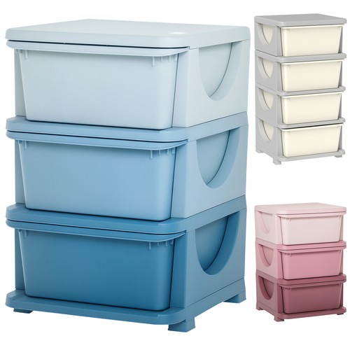 Homcom cassettiera plastica - homcom, in