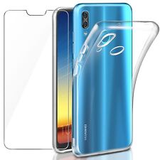 COVER CUSTODIA + PELLICOLA VETRO TEMPERATO PER HUAWEI P20/LITE/PRO TRASPARENTE