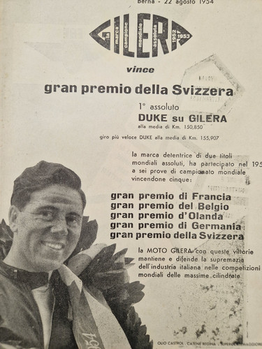 Moto gilera vince svizzera - gilera,