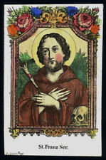 santino incisione 1800 S.FRANCESCO D'ASSISI dip. a mano KOPPE
