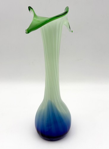 Vaso calla vetro murano - vetro, blu
