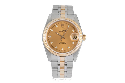 Tudor prince date - tudor, acciaio/oro