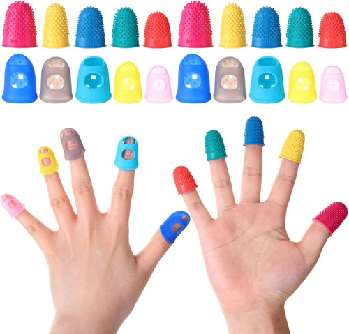 20pcs protezioni dita gomma - dita, in