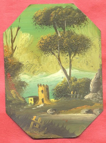 Antico raffinato dipinto su - e,