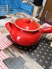 Pentola in terracotta rossa cuocipatate