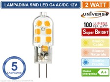 5 PEZZI UNIVERSO LAMPADINA LED
