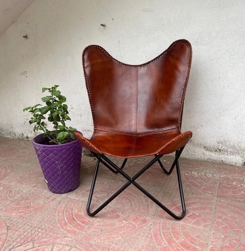 Sedia farfalla pelle - a,