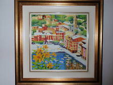 GIORGIO CESATI olio 30x30 PORTOFINO no faccincani cascella guttuso fiume gonzaga