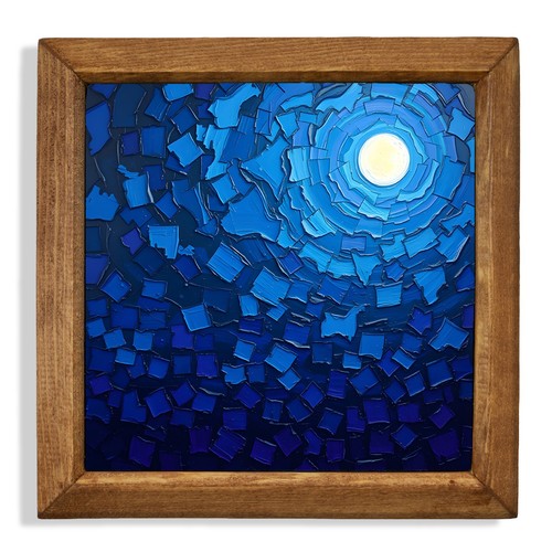 Arte parete pietra luna - da,