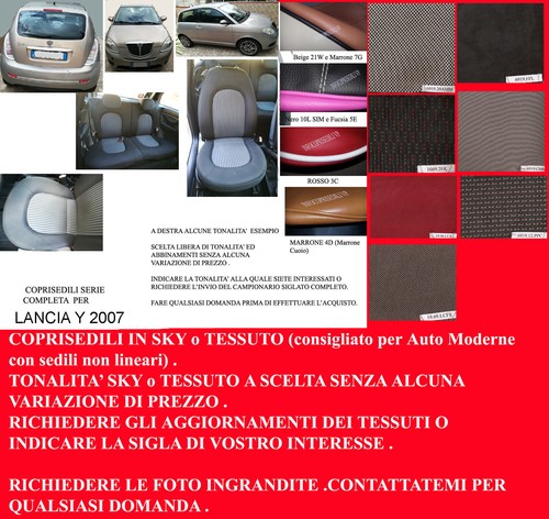 Lancia 2007 coprisedili - lancia,
