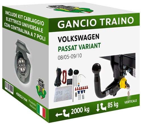 Gancio verticale estraibile - gancio, vw