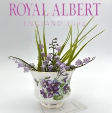 Vaso Cachepot in porcellana Royal Albert Ciotola Porta fiori mese Febbraio 900