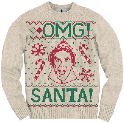 Elf omg babbo natale maglione - elf,