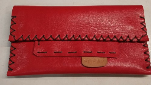 Red leather tobacco - , holder