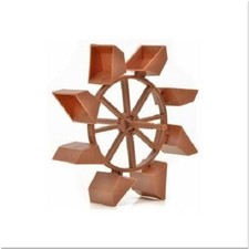 Miniatura Ruota per mulino ad acqua 11 cm di plastica per presepe