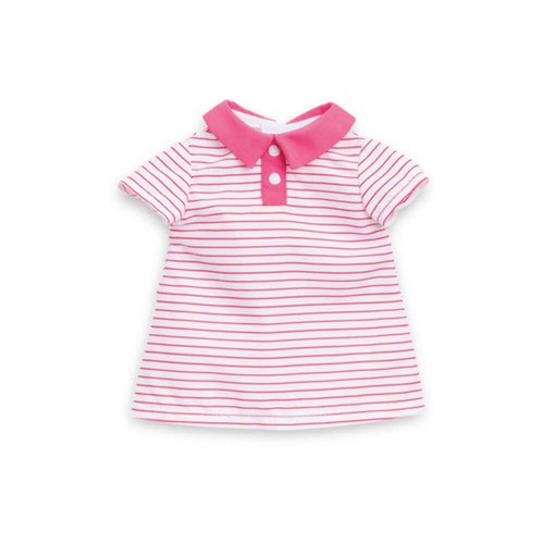 Vestito polo righe rosa - a,
