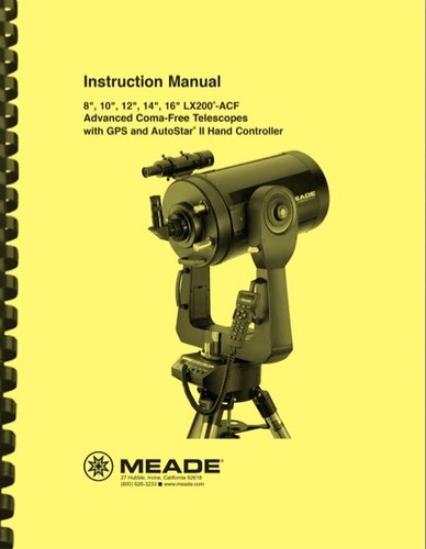 Meade lx200 acf - meade, advanced