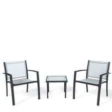 Set da giardino con tavolo e 2