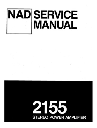 Manuale servizio per nad - manuale, di