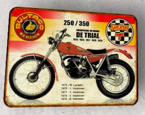 Plaque métal vintage bultaco - vintage,