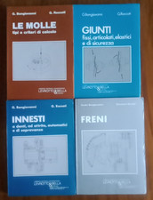 INGEGNERIA MECCANICA- INNESTI, MOLLE,GIUNTI, FRENI -4 libri-Bongiovanni, Roccati