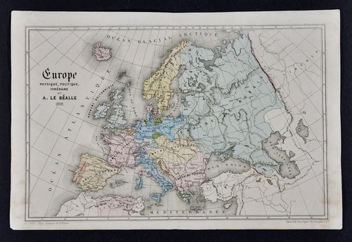 Mappa bealle 1868 europa - -,