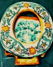 Porta foto di ceramica, ovale