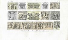 stampe antiche originali antiche sculture sacre iv xii secolo antique giarrè