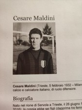 AUTOGRAFO ORIGINALE CESARE MALDINI MILAN CAMPIONE D'EUROPA 