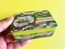 ? LAZZARONI scatola pubblicitaria in latta “sample tin” Stabilimento Anglo Ita.