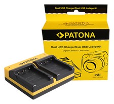 Caricabatteria USB dual per