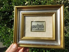 INCISIONE  SU LASTRA ARGENTO PUNZONATO OPERA ARTE TORINO CASTELLO DEL VALENTINO