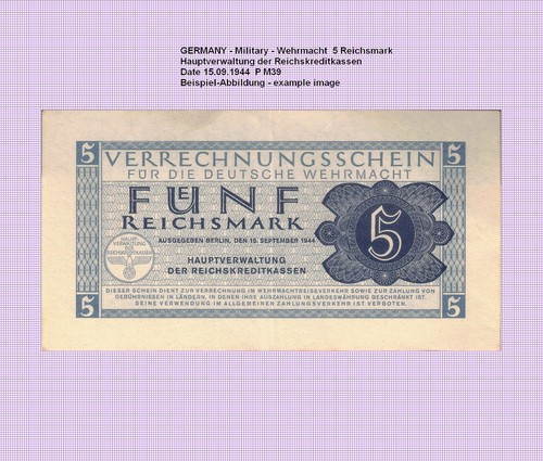 Wehrmacht reichsmark 1944 - reichsmark,