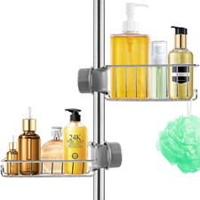 Mensola Doccia Senza Foratura, 2 Pezzi Porta Shampoo Doccia, Porta Sapone per Do