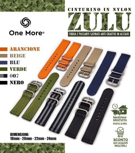 Cinturino zulu pezzi 20 - zulu, 18