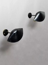 Antica coppia di applique Serge Mouille, circa 1950, fatte a mano da Heaven D...