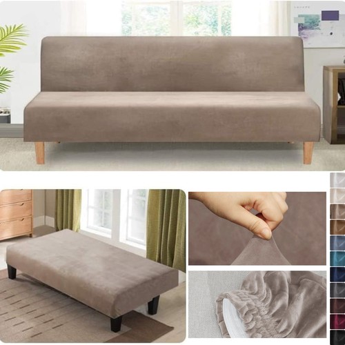 Stretch velvet futon sofa - velvet,