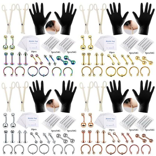 42pcs kit piercing - 42pcs,