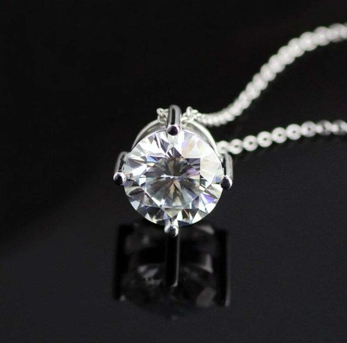 Collana solitario moissanite - solitario,