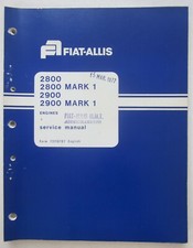 FIAT-ALLIS 2800 2800 MARK 1 2900 29000 MARK 1 motori engines manuale service