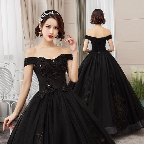 Abito lungo donna con perline
