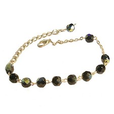 Bracciale tennis rosario nero da donna Swarovski braccialetto catena regolabile