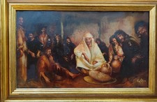 Dipinto orientalista Olio Su Rame Prima Metà Del XX° Secolo