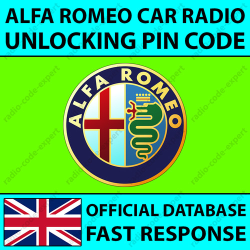 Pin sblocco radio alfa - radio,