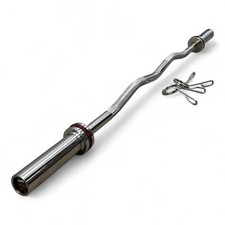 Bilanciere olimpico Ez Curl 9 kg - barra di sollevamento pesi cromata da 4 piedi